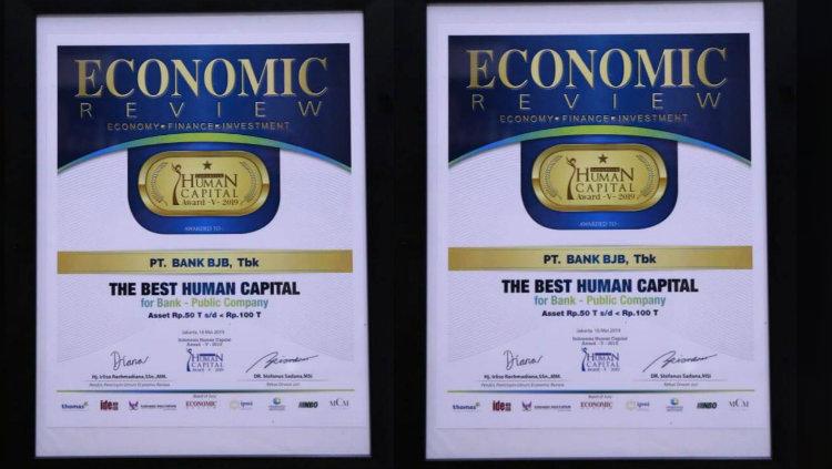 Bank bjb berhasil meraih penghargaan The Best Human Capital untuk bank publik dalam Indonesia Human Capital Award (IHCA) V 2019.