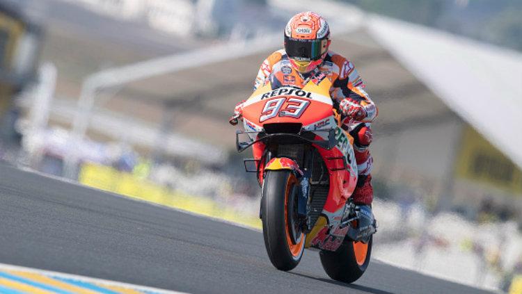 Marc Marquez saat free practice di MotoGP Prancis. - INDOSPORT