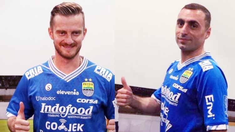 Pemain Persib, Rene Mihelic dan Artur Gevorkyan jadi double pivot yang memegang peranan penting kemenangan Persib Bandung atas Persipura Jayapura. Foto: thebombsnews/goal - INDOSPORT