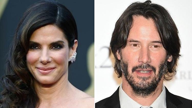 Aktris Sandra Bullock dan aktor Keanu Reeves (pemeran John Wick).