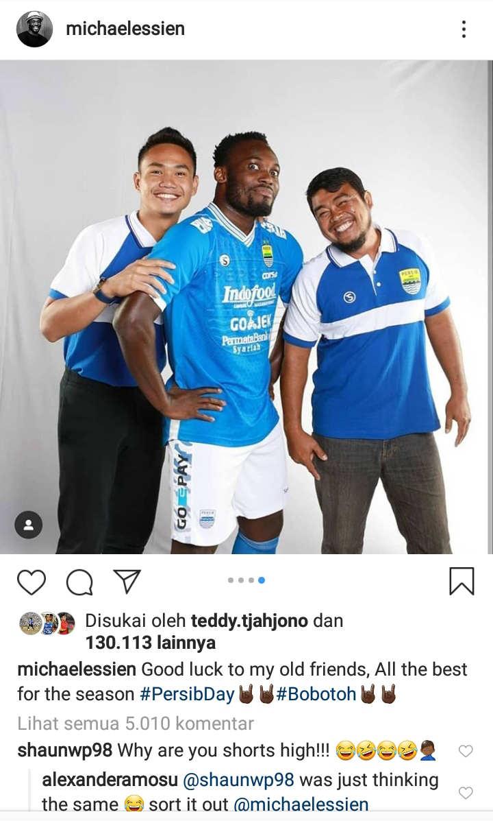 Shaun Wright Phillips Mengejek Michael Essien Copyright: Instagram/Michaelessien