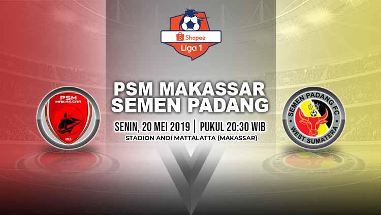 Pertandingan PSM Makassar vs Semen Padang. Grafis: Yanto/Indosport.com Copyright: Grafis: Yanto/Indosport.com