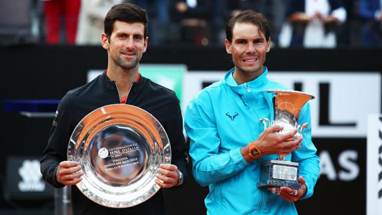 Novak Djokovic dan Rafael Nadal untuk saat ini masih bintang besar di kancah tenis putra. Foto: Clive Brunskill/Getty Images.