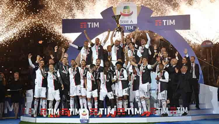 Perayaan Juventus juara Serie A Italia musim ini usai. Tullio M. Puglia/Getty Images