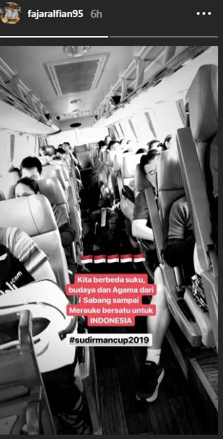 Fajar Alfian mengunggah sebuah pesan lewat Instastorynya. Copyright: instagram.com/fajaralfian95/