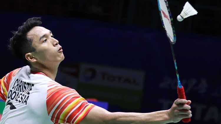 Mengalahkan Anthony Sinisuka Ginting di final Australia Open 2019, Jonatan Christie anggap itu adalah rezekinya. Foto: Humas PBSI