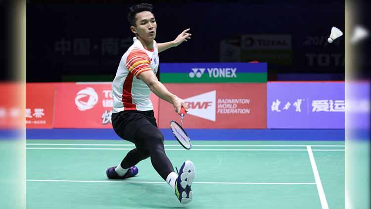 Jonatan Christie dikalahkan Chou Tien Chen di perempatfinal Piala Sudirman. Foto: Humas PBSI