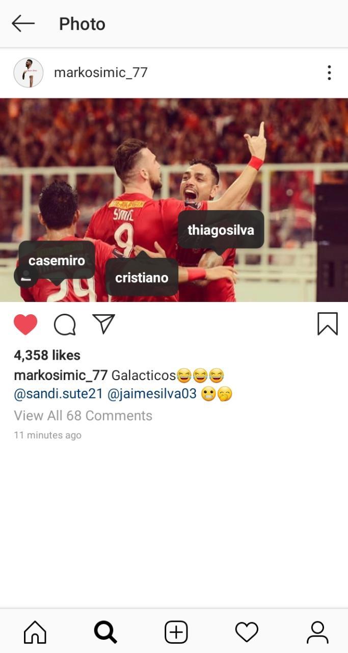Marko Simic samakan dirinya dengan Cristiano Ronaldo Copyright: instagram.com/markosimic_77/
