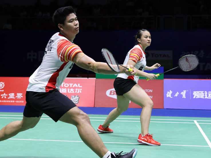 Praveen Jordan dan Melati Daeva Oktavianti bawa Indonesia ke semifinal Piala Sudirman 2019 usai kalahkan Chinese Taipei. Foto: badmintonindonesia.org Copyright: badmintonindonesia.org