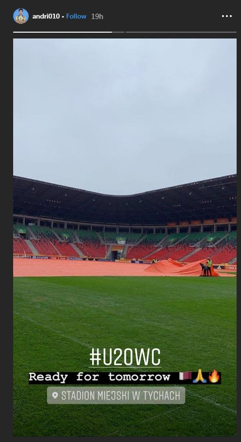 Andri Syahputra foto stadion jelang tampil membela Qatar vs Nigeria di Piala Dunia U-20 Polandia Copyright: Instagram/andri010