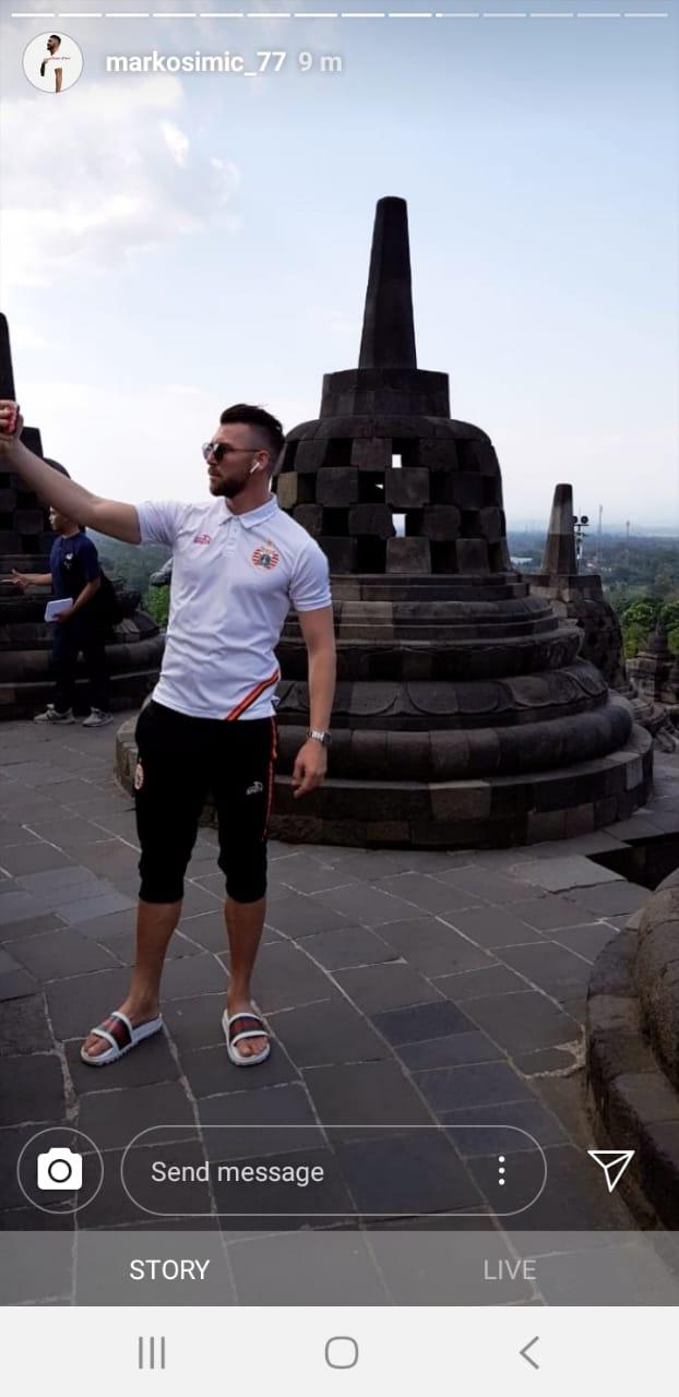 Marko Simic ketika tengah berwisata ke Candi Borobudur Copyright: instagram.com/markosimic_77/