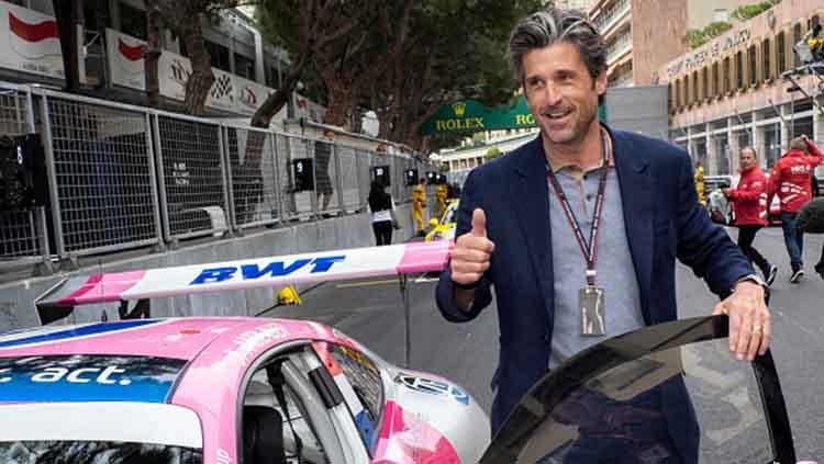 Aktor berkebangsaan Amerika Serikat, Patrick Dempsey menyaksikan balapan Formula 1 Grand Prix Monaco. Arnold Jerocki/FilmMagic