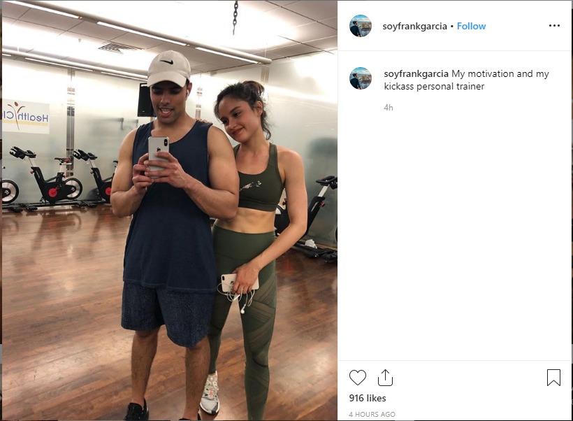 Cinta Laura bersama Frank Garcia dalam sebuah latihan olahraga bersama. Copyright: instagram.com/soyfrank_garcia/
