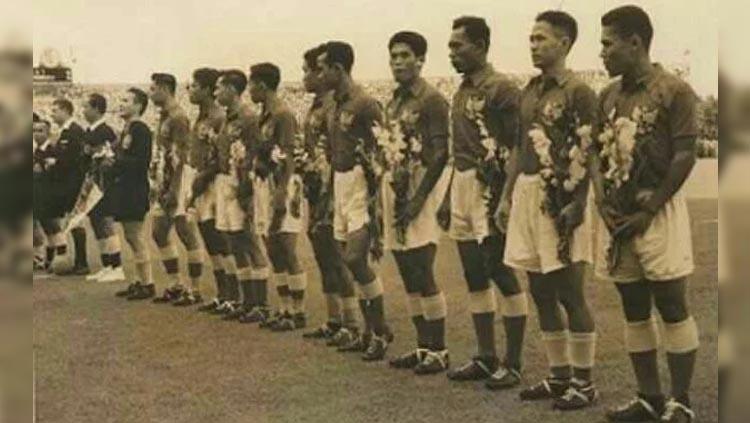 Timnas Indonesia yang berlaga di Asian Games 1958 Tokyo.