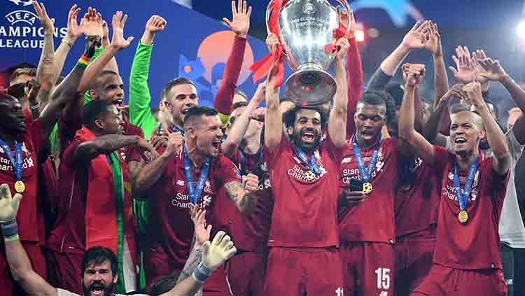 Potret keberhasilan Liverpool juara Liga Champions usai menaklukan Tottenham dengan skor 2-0 tanpa balas. Michael Regan/Getty Images - INDOSPORT