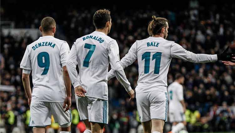 Gareth Bale, Karim Benzema dan Cristiano Ronaldo. Foto: squawka Copyright: squawka