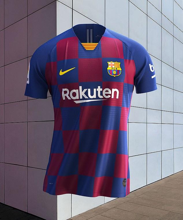 Jersey baru Barcelona di musim 2019/20 Copyright: DailyMail