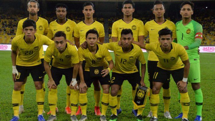 Skuat Timnas Malaysia di ajang Kualifikasi Piala Dunia 2022 zona Asia. Setelah ini Harimau Malaya dikabarkan akan meladeni Taiwan di FIFA Match Day 2023. (Foto: fam.org.my) - INDOSPORT