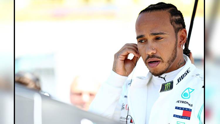 Lewis Hamilton, pembalap F1 dari tim Mercedes gagal meraih podium di F1 GP Jerman 2019.