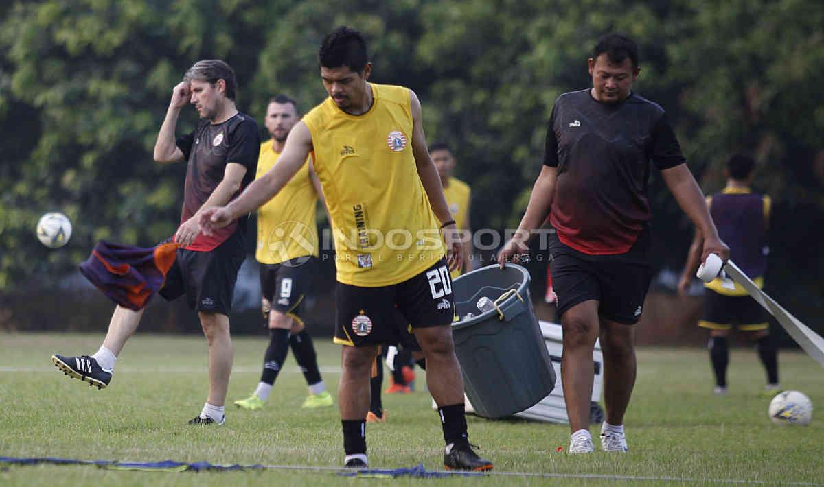 Bambang Pamungkas usai latihan Persija Jakarta di Lapangan PSAU TNI Halim Perdanakusuma, Jakarta Timur, Rabu (12/06/19). Foto: Herry Ibrahim/INDOSPORT