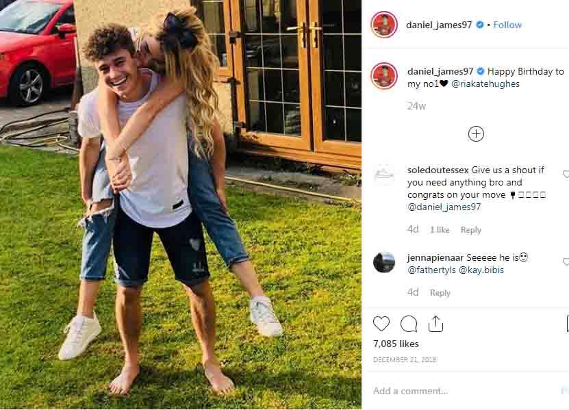 Daniel James dan kekasihnya. Copyright: daniel_james97