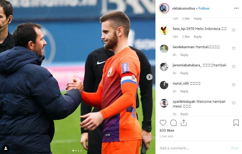 Netizen Indonesia membanjiri kolom komentar Instagram milik NK Lokomotiva Zagreb Copyright: Instagram/nklokomotiva