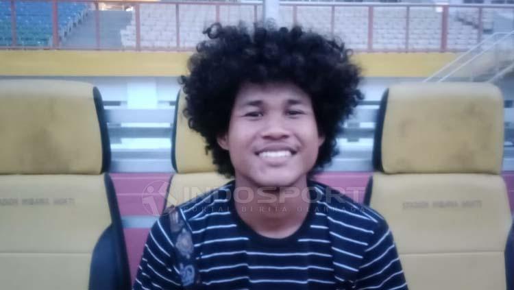 Amiruddin Bagus Kahfi saat mengikuti pemusatan latihan di Stadion Wibawa Mukti, Cikarang.