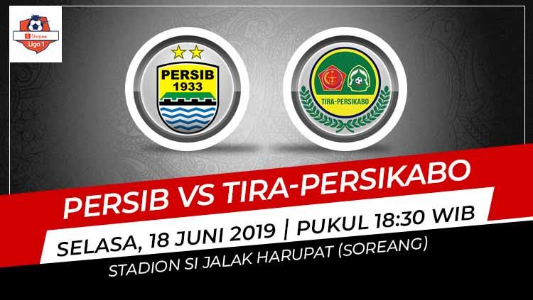 Pertandingan Persib Bandung vs Tira-Persikabo. Grafis: Eli/Indosport.com