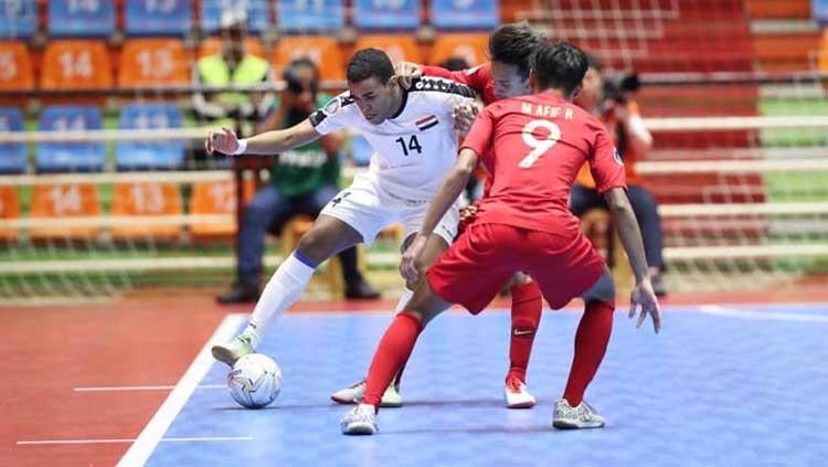 Timnas Futsal Indonesia U-20 saat berhadapan dengan Irak di Piala AFC Futsal U-20 2019, Minggu (16/06/19). Copyright: AFC.com