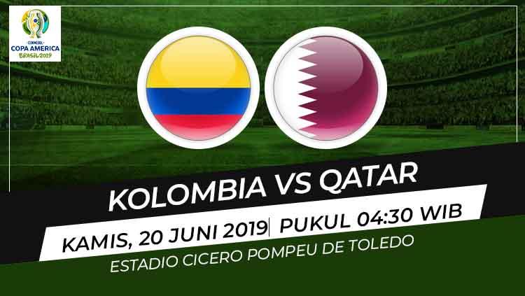 Setelah mengalahkan Argentina di laga pertama, Kolombia akan berhadapan dengan tim kuda hitam Qatar di Copa America 2019, Kamis (20/06/19).