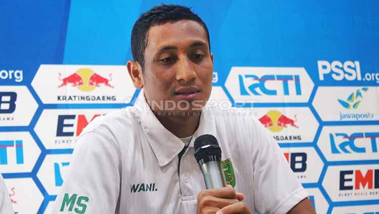 Pemain klub Liga 1 Persebaya Surabaya, M. Syaifuddin, mengaku rindu berlatih dan bermain sepak bola setelah lama menepi karena cedera. - INDOSPORT