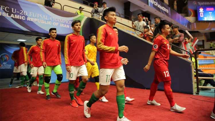 Timnas Fotsal Indonesia saat melawan Timnas fotsal Vietnam. Foto: Ical/FFI Copyright: Ical/FFI