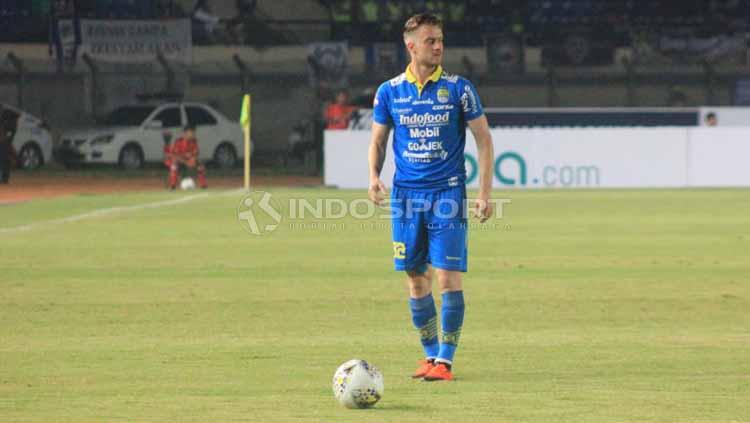 Pemain Persib Bandung, Rene Mihelič. Foto: Arif Rahman/INDOSPORT