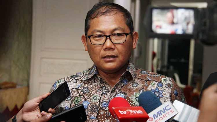 Manajer Bhayangkara FC, Sumardji saat diacara halalbihalal, Selasa (18/6/19). Foto: Humas Bhayangkara FC