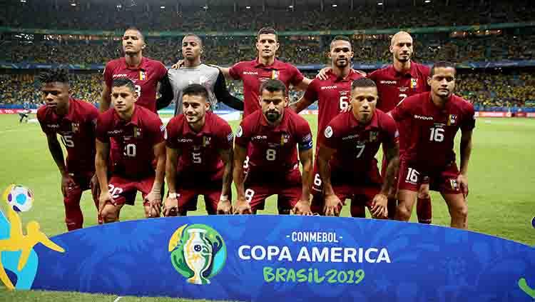 Skuat timnas Venezuela dalam laga Copa America 2019 fase grup di Arena Fonte Nova, Rabu (19/06/19).