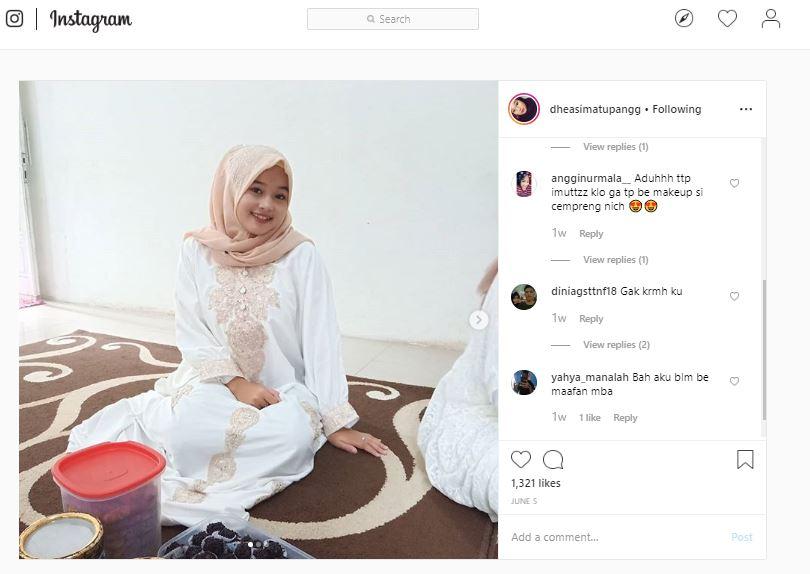 Pose Dhea Simatupang, kekasih dari Diego Michiels di Instagram pribadinya Copyright: instagram.com/dheasimatupangg