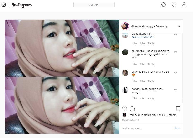 Pose Dhea Simatupang, kekasih dari Diego Michiels di Instagram pribadinya Copyright: instagram.com/dheasimatupangg