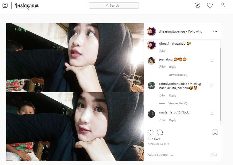 Pose Dhea Simatupang, kekasih dari Diego Michiels di Instagram pribadinya Copyright: instagram.com/dheasimatupangg