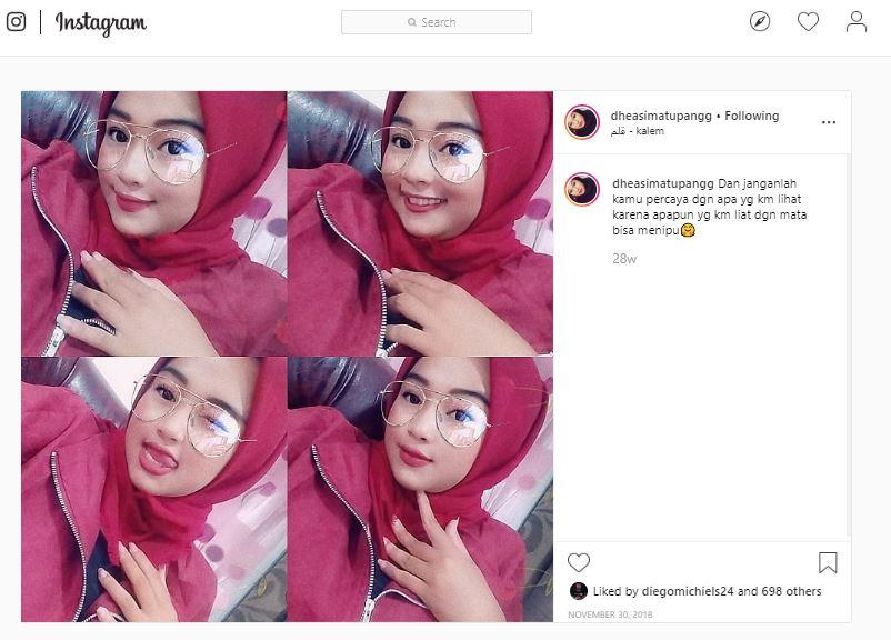 Pose Dhea Simatupang, kekasih dari Diego Michiels di Instagram pribadinya Copyright: instagram.com/dheasimatupangg