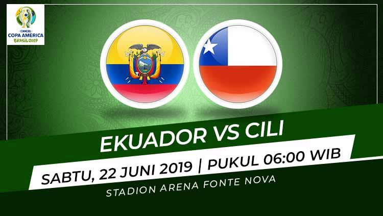Pertandingan Ekuador vs Cili. Foto: Grafis: Indosport.com