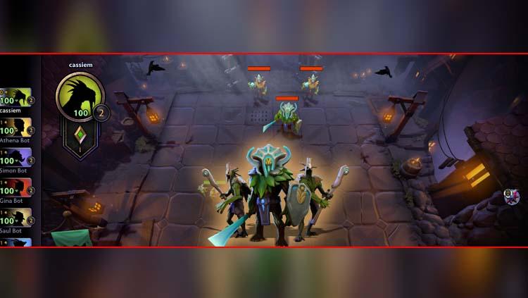 Tampilan gameplay dari Game eSports di Dota Underlords.