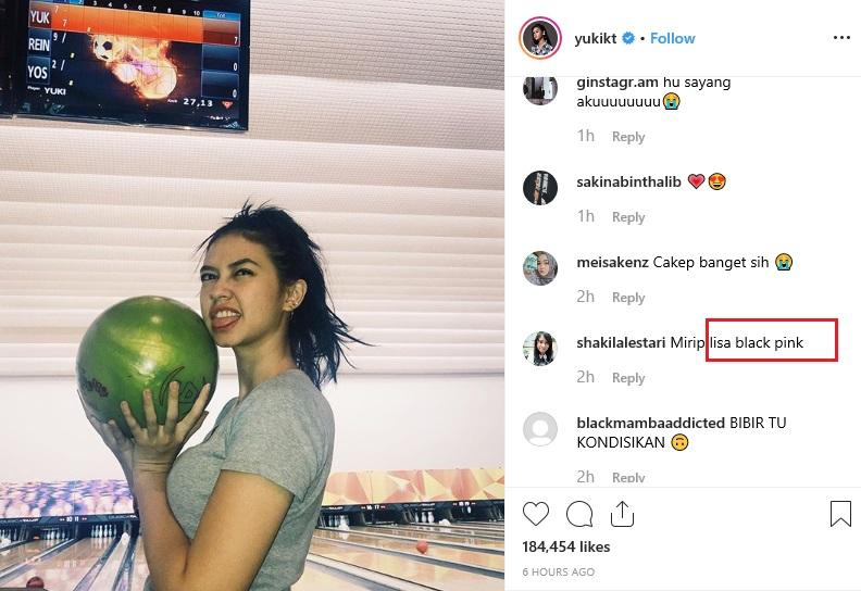 Postingan Yuki Kato yang dikomentari warganet mirip Lisa Blackpink. Copyright: Instagram @yukikt