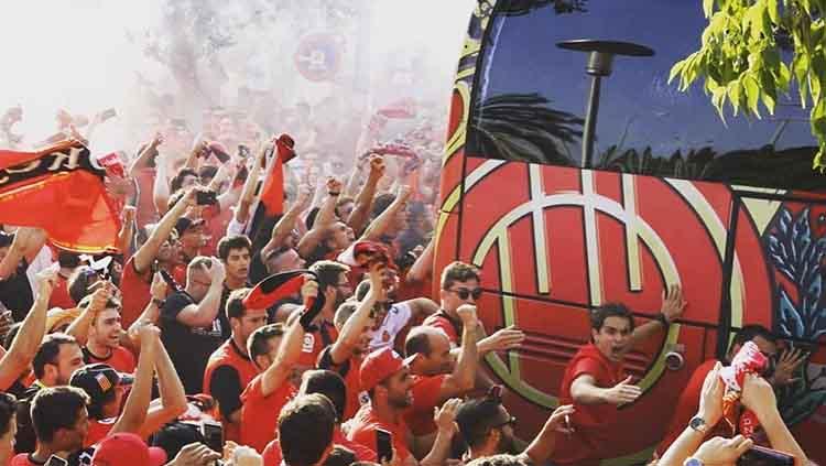 Masyarakat antusias menyambut RCD Mallorca lolos ke LaLiga Spanyol.