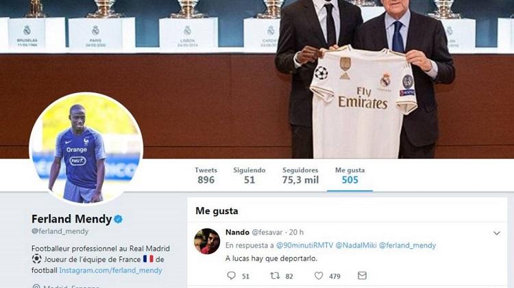 Ferland Mendy menyukai postingan penggemar Real Madrid yang mengklaim Lucas Fazquez akan dijual Copyright: AS.com