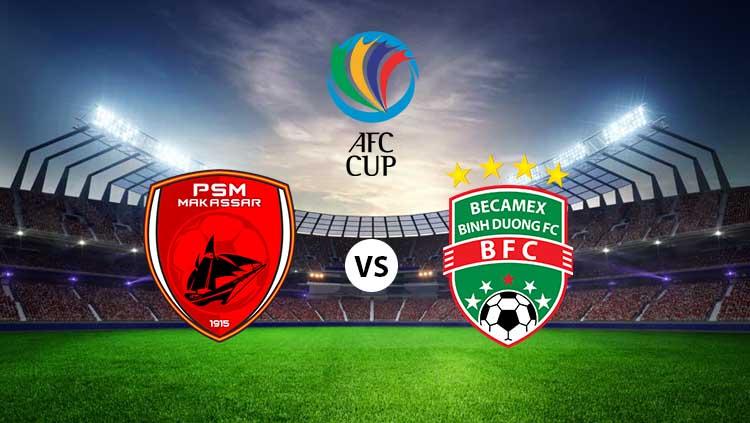 Ilustrasi laga PSM Makassar vs Becamex Binh Duong di Piala AFC 2019, Rabu (26/06/19).