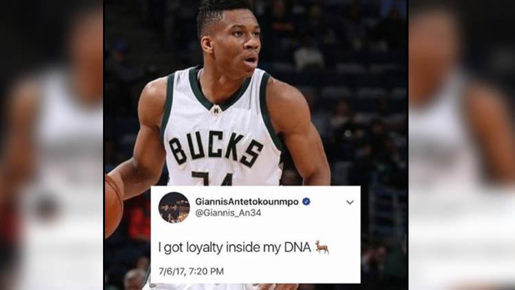 Giannis Antetokounmpo mengaku ingin setia dengan Milwaukee Bucks. Copyright: BucksNation