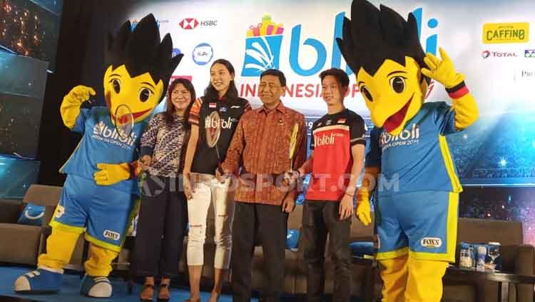 Jumpa pers persiapan digelarnya Indonesia open 2019 di Istora Senayan. - INDOSPORT