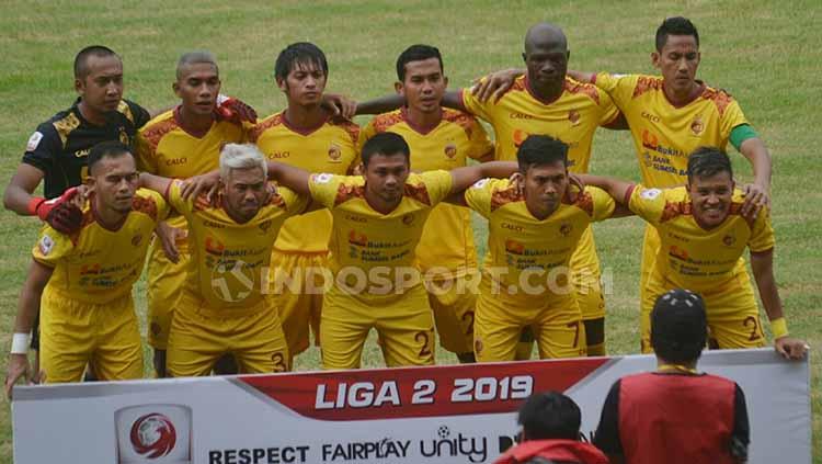 Skuat Sriwijaya FC pada laga saat melawan Perserang. - INDOSPORT