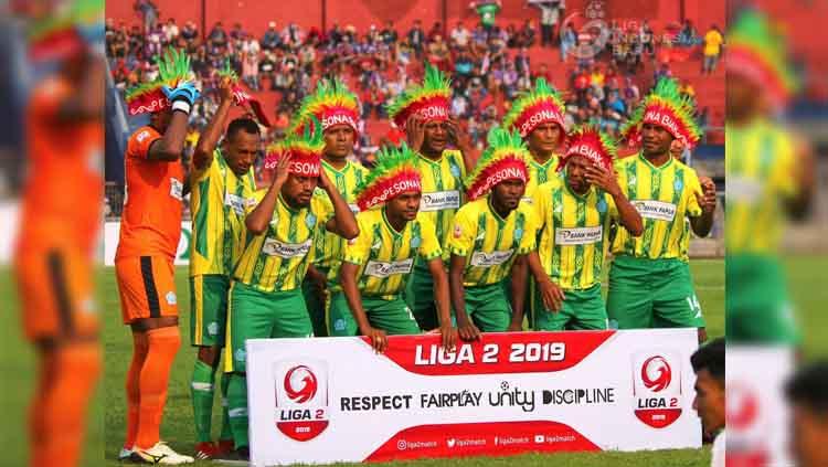 Skuat PSBS Biak di Liga 2 2019. Copyright: liga-indonesia.id/Twitter/@Liga2Match
