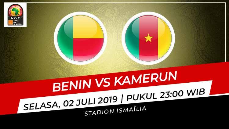 Pertandingan Benin vs Kamerun. Grafis: Indosport.com - INDOSPORT